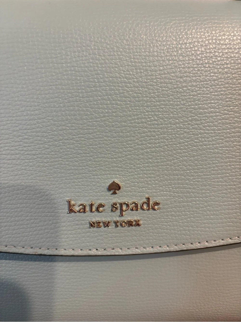 kate spade light blue leather top-handle satchel